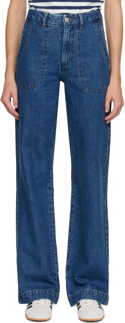 Apc Indigo Seaside Jeans In Blue