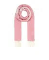 Apc Intarsia-knit Logo Scarf In Pink