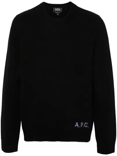 Apc A.p.c. Edward Knit Sweater In Black
