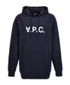Apc A.p.c. Milo Hoodie With Flocked Logo Print In Black