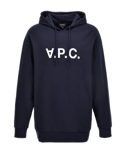 APC A.P.C. LOGO PRINTED DRAWSTRING HOODIE