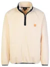 Apc Logo-appliqué Half-zip Sweatshirt In Beige