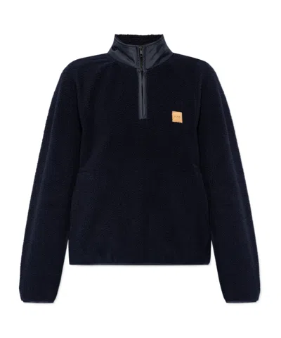 Apc Island Fleece Zip-up Sweatshirt In Black