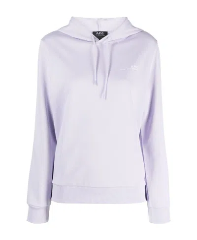 APC A.P.C. ITEM LOGO PRINTED DRAWSTRING HOODIE