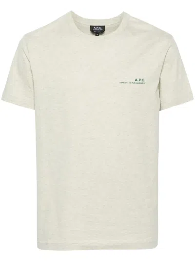Apc Item Cotton T-shirt In 绿色