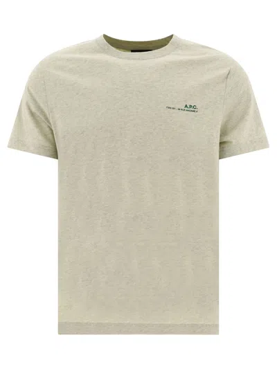 Apc Gray Item T-shirt In Green