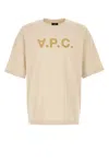 Apc Cotton Oversize T Shirt Short Sleeves Crew Neck In Neutral