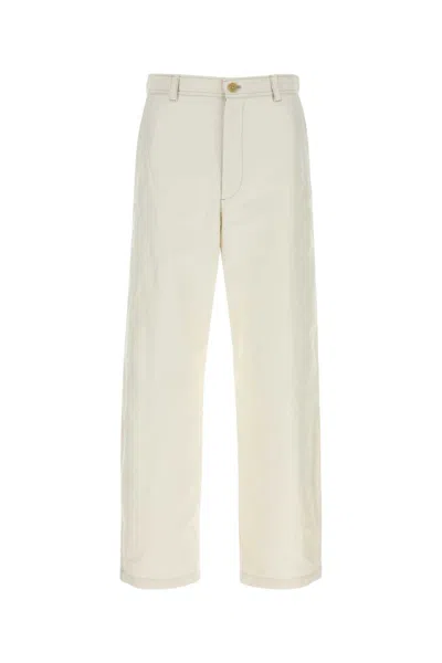 A.p.c. Ivory Cotton Pant In Neutral