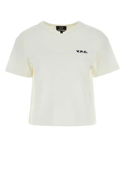 APC IVORY COTTON T-SHIRT