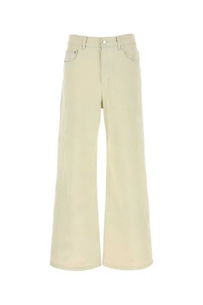 A.p.c. Clyde Wide Leg Denim Jeans Trousers In Neutral