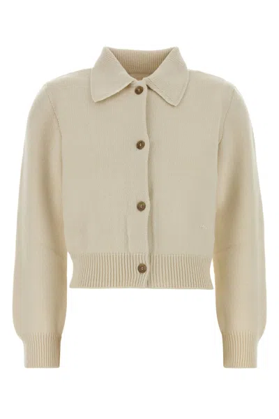 Apc A.p.c. Ivory Wool Cardigan In White