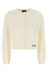 Apc A.p.c. Ivory Wool Mila Cardigan