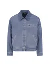 A.p.c. A. P.c. Cotton Zip Front Jacket In Blue