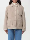 Apc Taupe Esther Faux-shearling Jacket In Beige