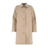 A.p.c. Single-breasted Midi Coat In Baa