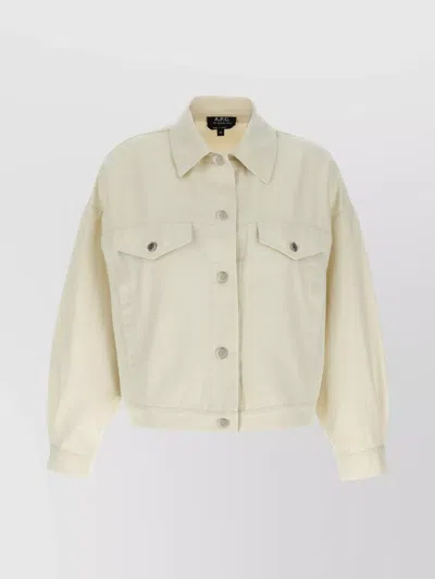 Apc 'jacket Chest Pockets Collared Design' In Neutral
