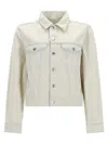 Apc Long-sleeved Single-breasted Denim Jacket In Neutral