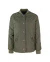 Apc Padded Quilted Bomber Jacket In Green