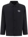 Apc Overshirt Regis In Misto Cotone In Lzz Noir