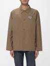 A.p.c. Snap Button Cotton-blend Classic Jacket In Green