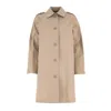 A.p.c. Single-breasted Midi Coat In Neutral