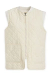 Apc Quilted Sleeveless Jackets Front Pockets In Baivanilla