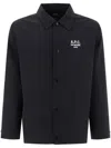 Apc Overshirt Regis In Misto Cotone In Black
