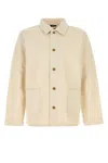 Apc A.p.c. Sand Denim Kerlouan Jacket In Brown
