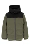 Apc A.p.c. Sage Green Stretch Polyester Reversible Padded Jacket In Multi