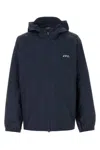 Apc Asics Interaction Logo-print Shell Hooded Jacket In Navy