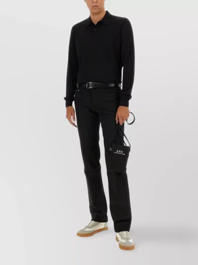 Apc Jacob Polo Buttoned Collar Sweater