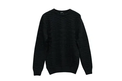 Pre-owned A.p.c. Apc Jacquard Tonal Sweater In Grey Wool