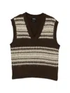 A.p.c. Brown Wool Sweater Vest In Brown