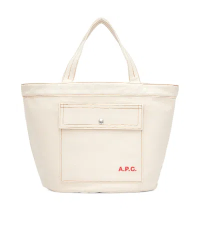 A.p.c. Jade Tote Bag In Neutral