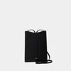 Apc Scarve Neck Pouch Jamie Large - A.p.c. - Calfskin - Black In Black