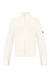 Apc A.p.c. Ribbed Wool Cardigan With Zip In Beige