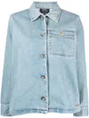 Apc A.p.c. Janice Buttoned Denim Jacket In Blue