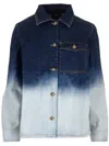 Apc Pierre Tie-dye Denim Overshirt In Bleached