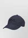 Apc Visor Cap In Textured Denim Blend In Blue