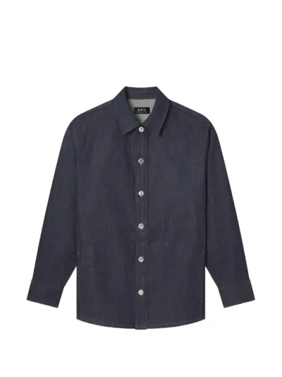 A.p.c. Japanese Denim Jacket In Blue