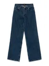 Apc Wide-leg Organic Cotton Jeans In Medium Wash