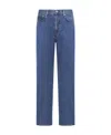 Apc Indigo Blue Cotton Straight-leg Jeans In Blue