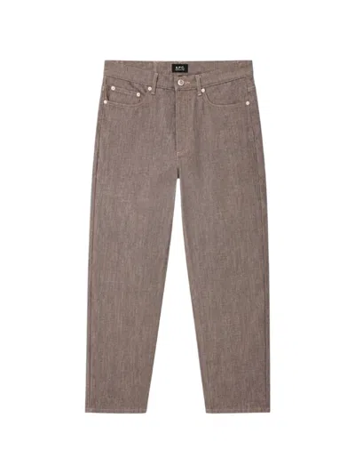 A.p.c. Jean Martin Straight-leg Five-pocket Jeans In Brown