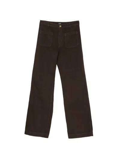 A.p.c. Jean Victoria Jeans In Brown