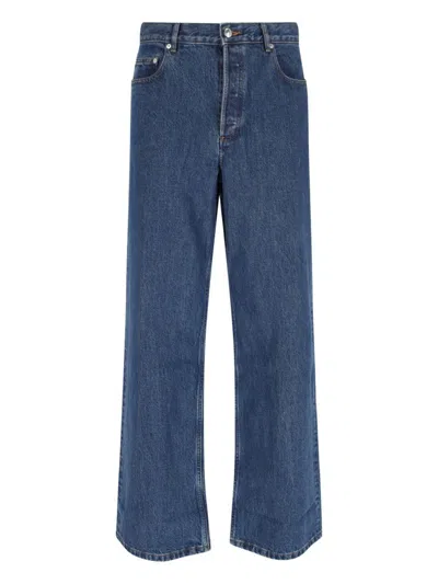Apc Straight Jeans In Blue