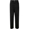 Apc Medium Wash Wide Leg Jeans In Black