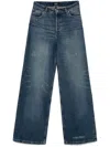 Apc A.p.c. Wide-leg High-waisted Denim Jeans In Blue