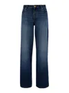 Apc A.p.c. Elisabeth' Blue Straight Jeans With Branded Button In Denim In Blue