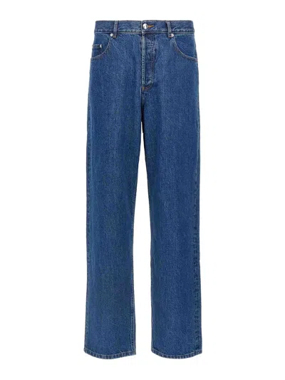 Apc Blue Fairfax Jeans In Ial Washed Indigo