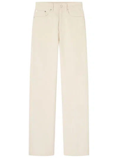 A.p.c. Jeans Domino A Vita Alta In Neutral